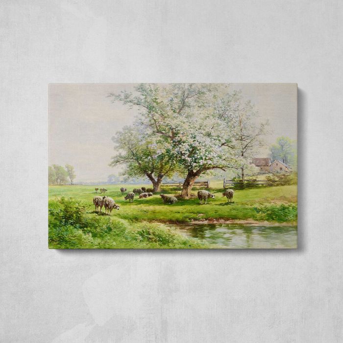 Pastoral Landscape, Carl Weber canvas print, front canvas view