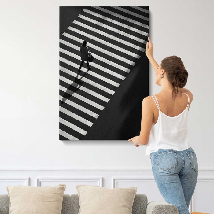People on a Zebra Crossing canvas print, interior display view