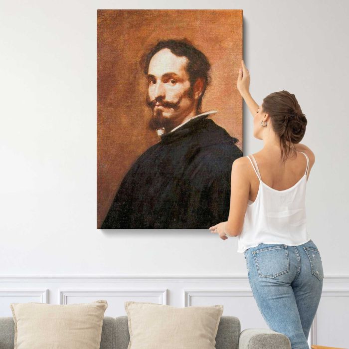 Portrait of a Man by Diego Velázquez canvas print, interior display view