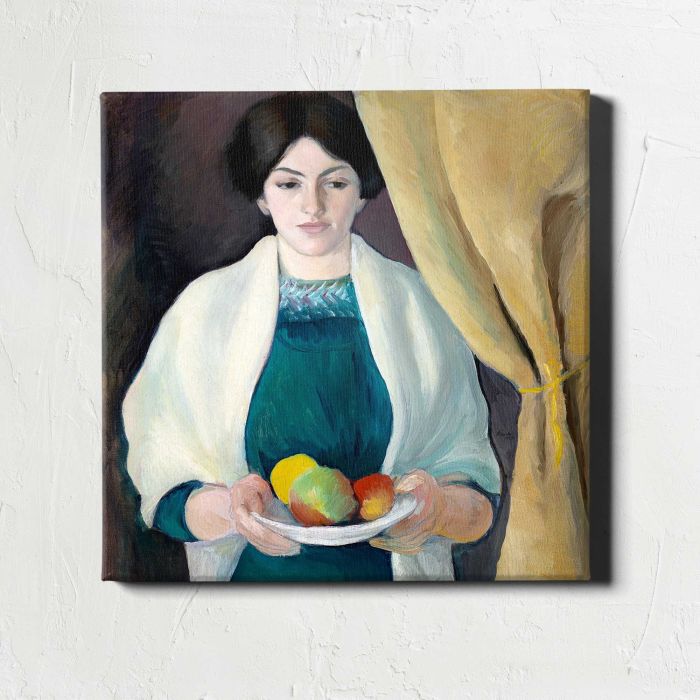 Portrait of the Artist’s Wife (1909) by August Macke canvas print, front canvas view