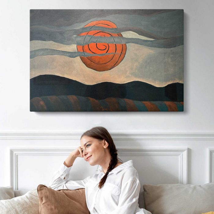 Red Sun (1935) by Arthur Dove canvas print, interior display view