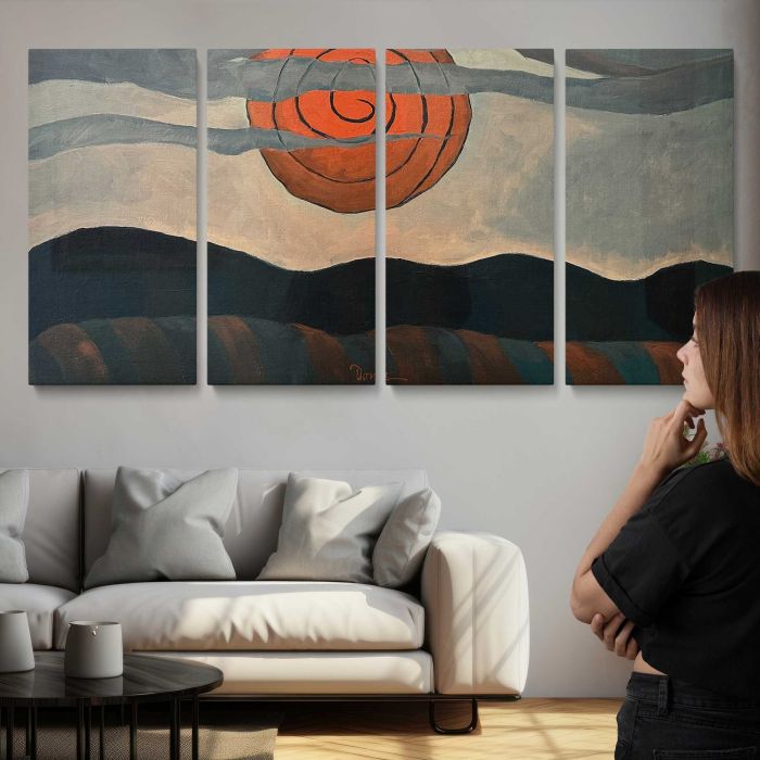 Red Sun (1935) by Arthur Dove canvas print, interior display view