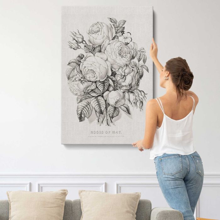 Rose of May (1870) by Currier & Ives canvas print, interior display view