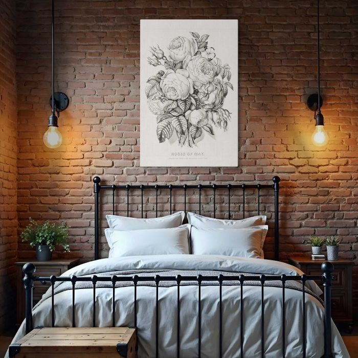 Rose of May (1870) by Currier & Ives canvas print, interior display view