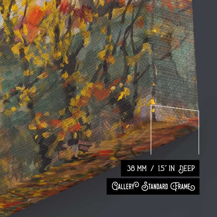 Royal Oak (1932), vintage Autumn illustration by William Henry Holmes canvas print, canvas surface and edge detail
