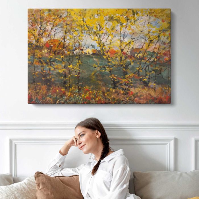 Royal Oak (1932), vintage Autumn illustration by William Henry Holmes canvas print, interior display view