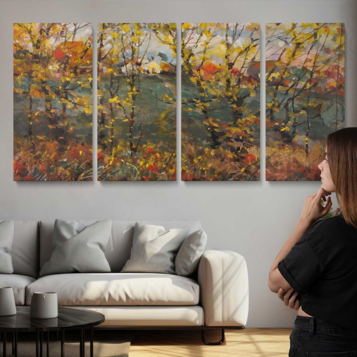 Royal Oak (1932), vintage Autumn illustration by William Henry Holmes canvas print, interior display view