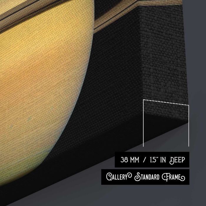 Saturn canvas print, canvas surface and edge detail