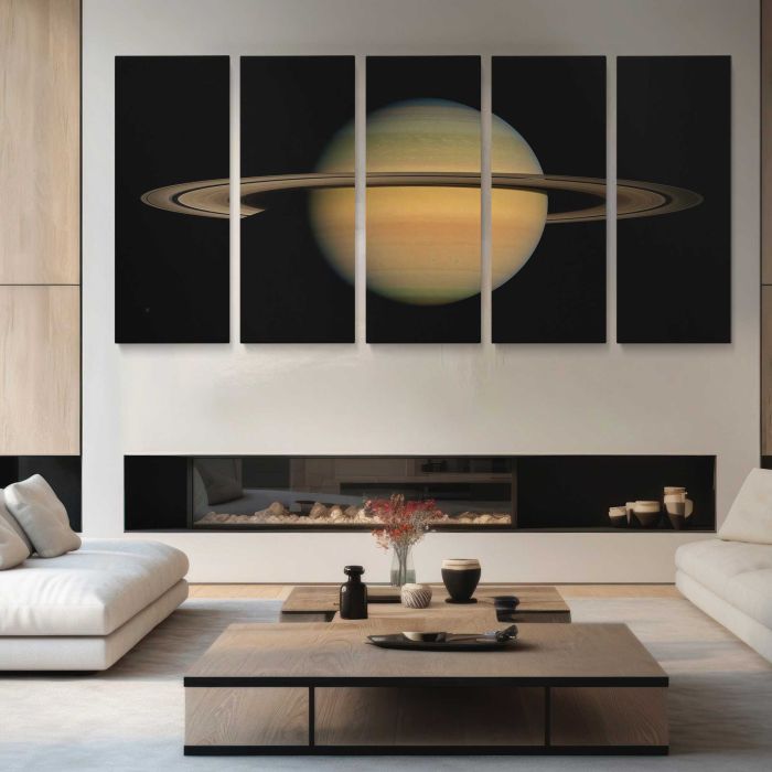 Saturn canvas print, interior display view