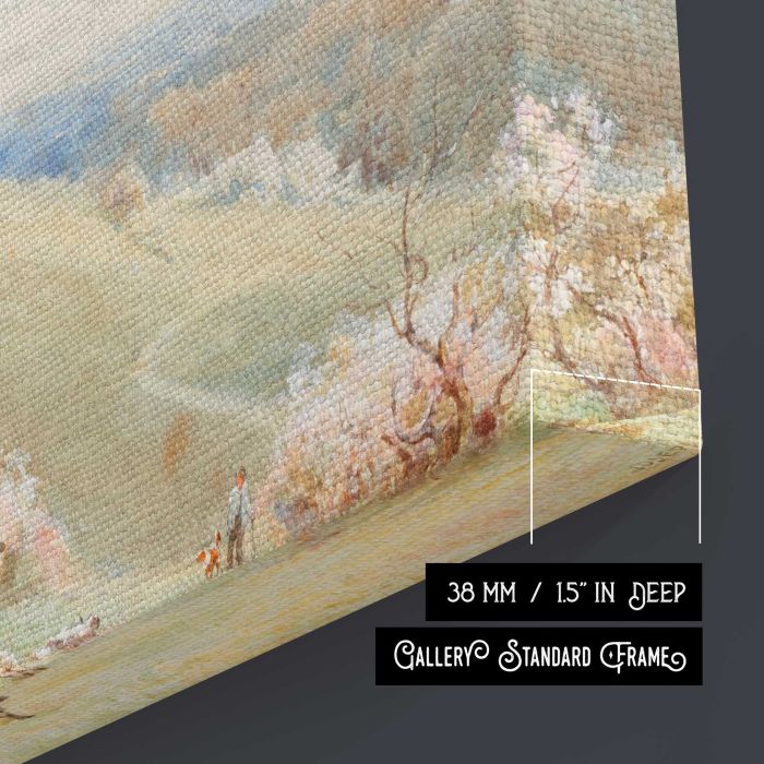 Spring by Joseph Rubens Powell (1835–1871) canvas print, canvas surface and edge detail
