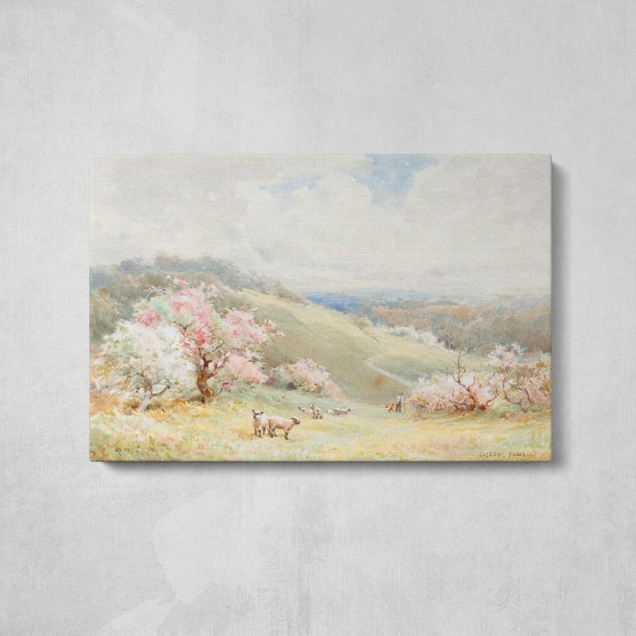Spring by Joseph Rubens Powell (1835–1871) canvas print, front canvas view
