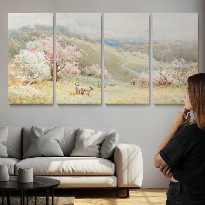 Spring by Joseph Rubens Powell (1835–1871) canvas print, interior display view