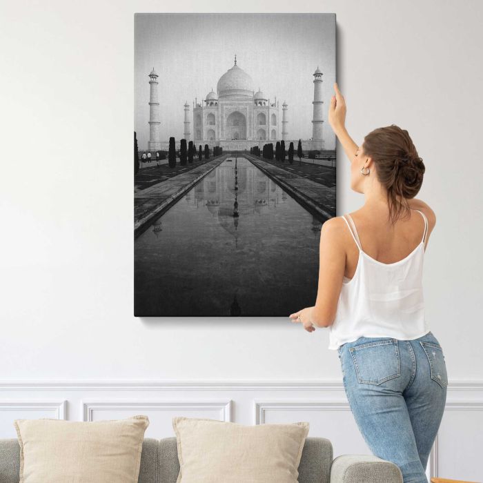 Taj Mahal, India canvas print, interior display view
