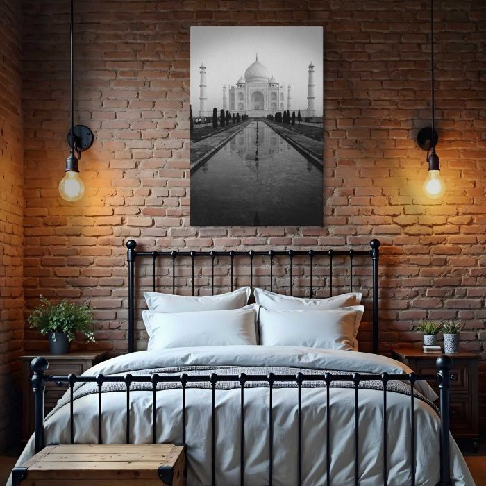 Taj Mahal, India canvas print, interior display view