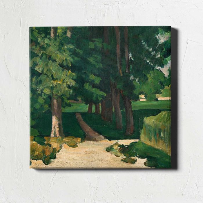 The Avenue at the Jas de Bouffan (1869) by Paul Cézanne canvas print, front canvas view
