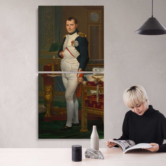 The Emperor Napoleon in His Study at the Tuileries by Jacques-Louis David canvas print, interior display view