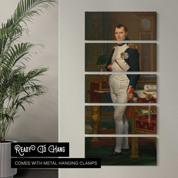 The Emperor Napoleon in His Study at the Tuileries by Jacques-Louis David canvas print, interior display view