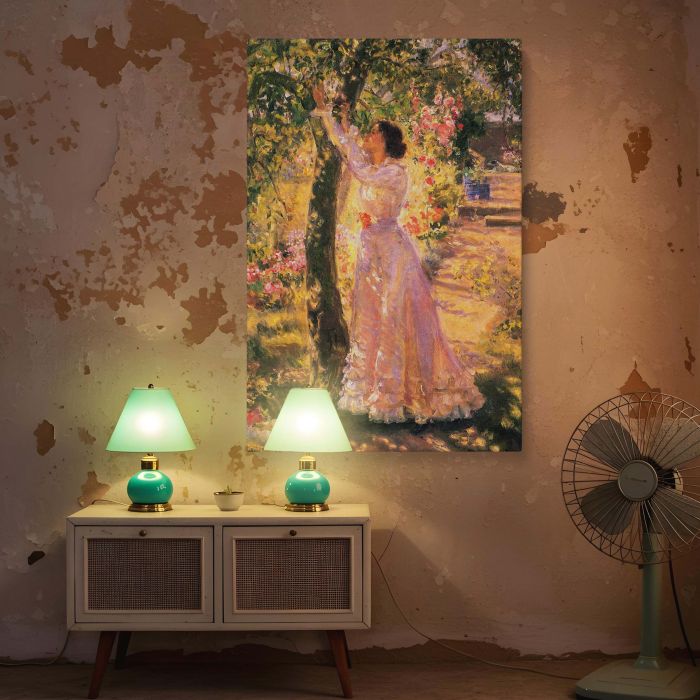 The Garden by Ethel Walker - Impressionist Woman Among Blooming Flowers canvas wall art - Image 5