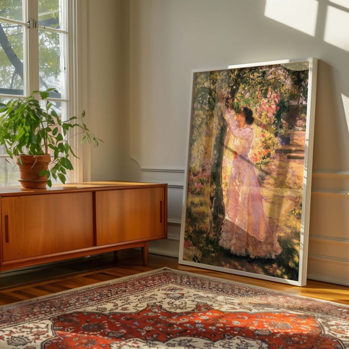 The Garden by Ethel Walker - Impressionist Woman Among Blooming Flowers canvas wall art - Image 6