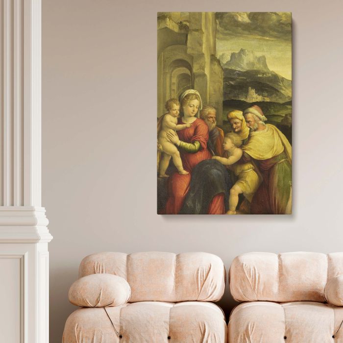 The Holy Family - Renaissance Religious Scene By Garofalo canvas wall art - Image 2