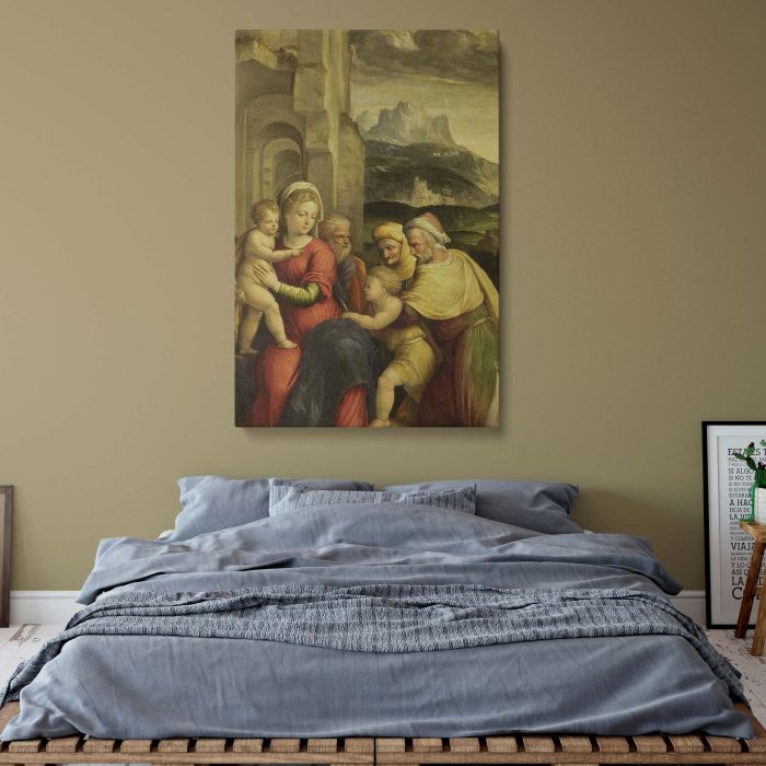 The Holy Family - Renaissance Religious Scene By Garofalo canvas wall art - Image 5
