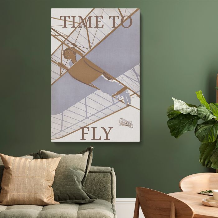 Time to Fly canvas print, interior display view