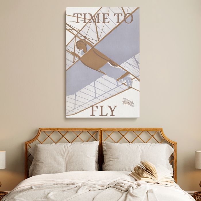 Time to Fly canvas print, interior display view