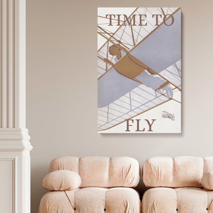 Time to Fly canvas print, interior display view