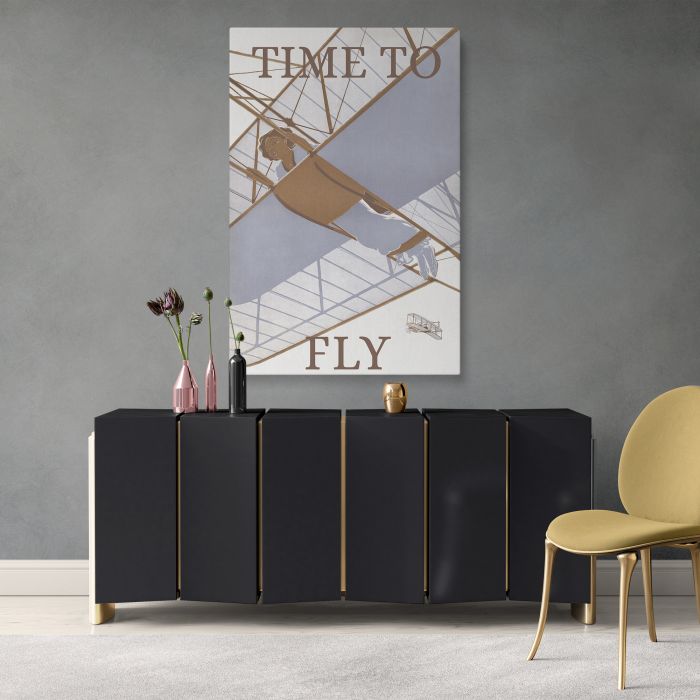 Time to Fly canvas print, interior display view
