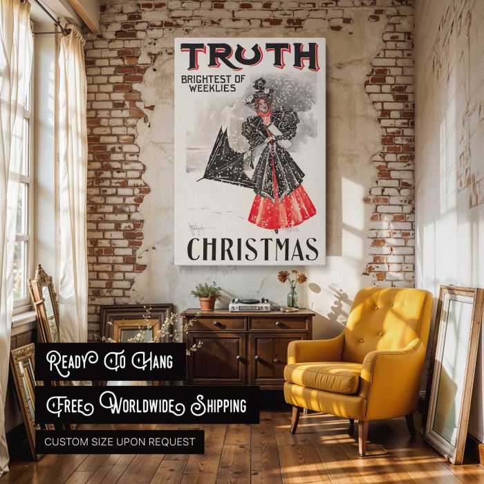 Truth — Christmas, Brightest of Weeklies canvas print, interior display view