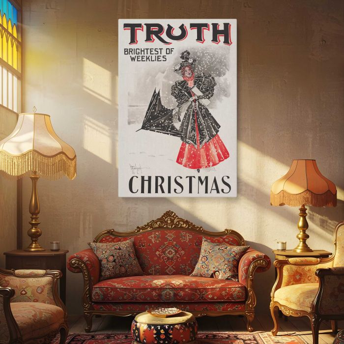 Truth — Christmas, Brightest of Weeklies canvas print, interior display view