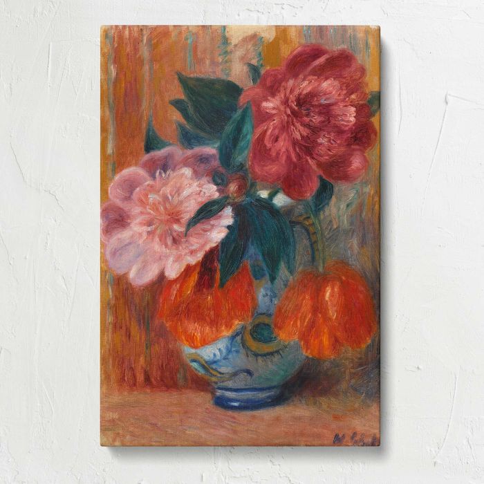 Tulips and Peonies in Pitcher (1914–1915) by William James Glackens canvas print, front canvas view