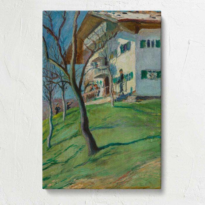 Unser Häuschen in Tegernsee (1910) by August Macke canvas print, front canvas view