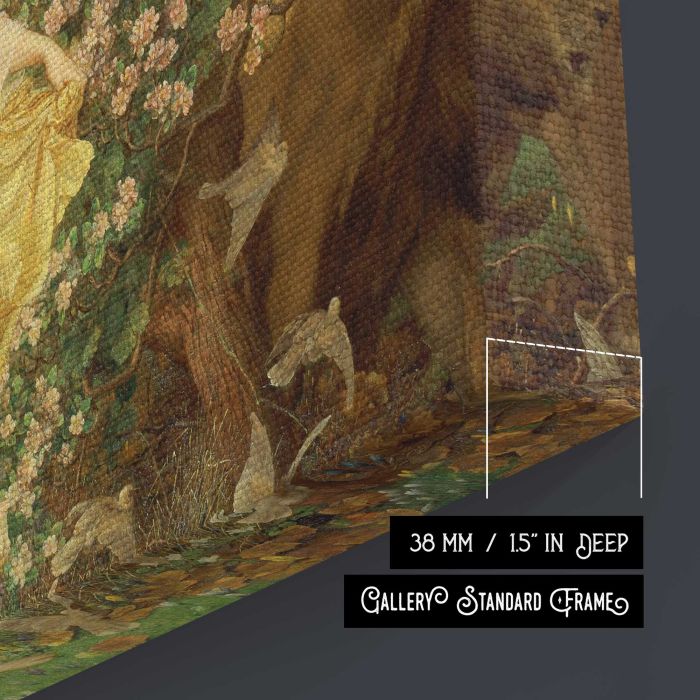 Venus and Anchises by William Blake Richmond canvas print, canvas surface and edge detail