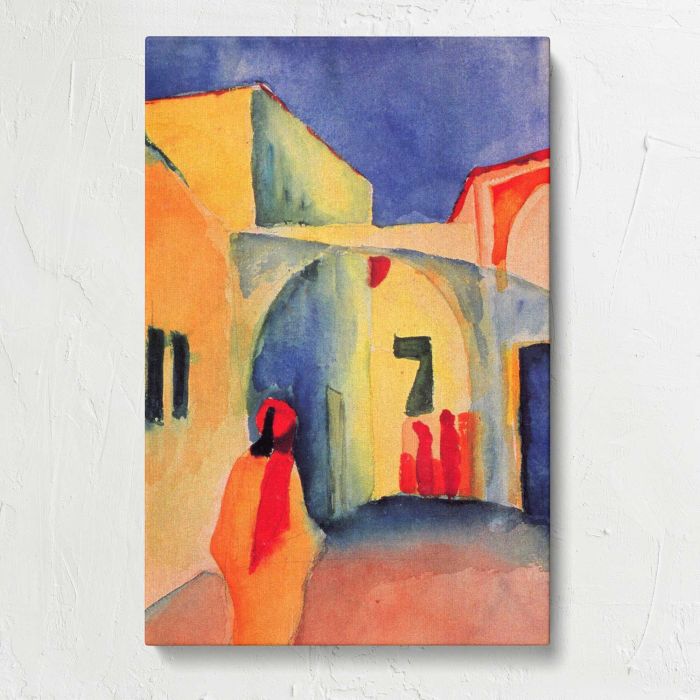 View into a Lane (1914) by August Macke canvas print, front canvas view