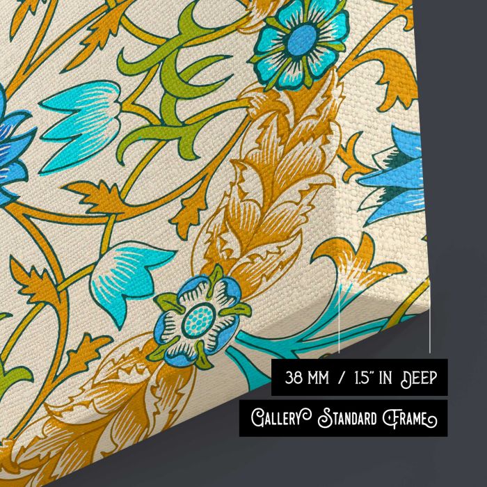 Vine (1873) by William Morris canvas print, canvas surface and edge detail