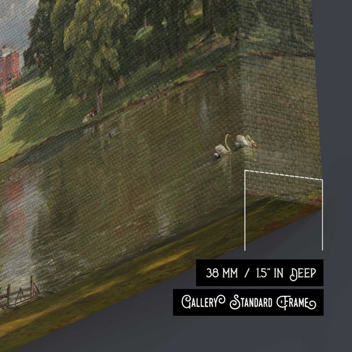 Wivenhoe Park, Essex by John Constable canvas print, canvas surface and edge detail