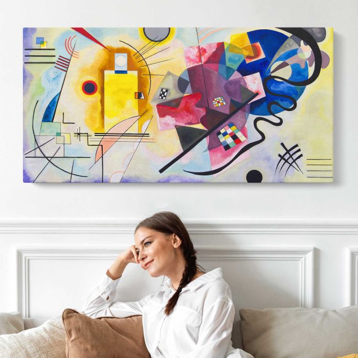 Yellow-Red-Blue by Wassily Kandinsky canvas print, interior display view