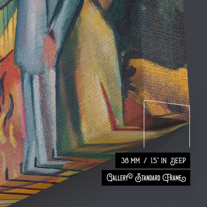 Zoological Garden I (1912) by August Macke canvas print, canvas surface and edge detail