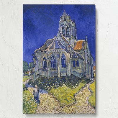 Church at Auvers by Van Gogh Print - Village Church Landscape Blue Sky Art