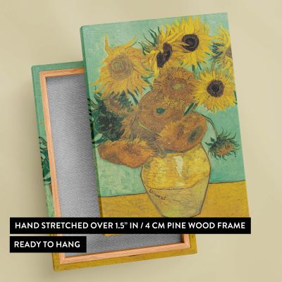 Twelve Sunflowers by Van Gogh Print - Floral Yellow Vase Art