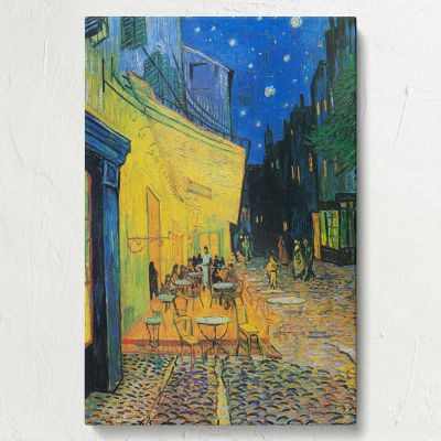 Cafe Terrace at Night Canvas Print Van Gogh - Starry Night Cafe Street Scene