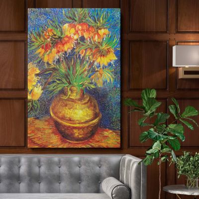 Fritillaries in Copper Vase by Van Gogh - Floral Still Life Artwork