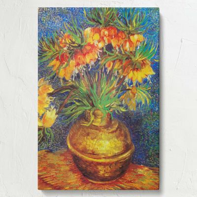 Fritillaries in Copper Vase by Van Gogh - Floral Still Life Artwork