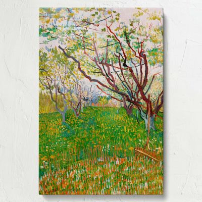 Vincent Van Gogh's The Flowering Orchard 1888 - Spring Trees Blossom Landscape Art