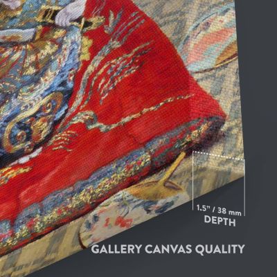 Camille Monet in Japanese Costume by Claude Monet - Red Kimono Oriental Style 