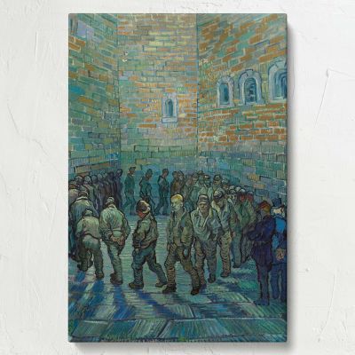 Prisoners Exercising by Van Gogh - Inmates in Symbolic Circular Motion Scene 
