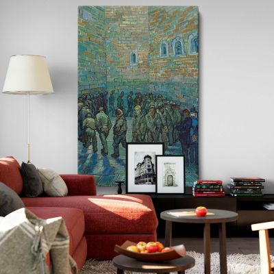 Prisoners Exercising by Van Gogh - Inmates in Symbolic Circular Motion Scene 