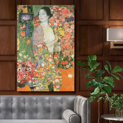 The Dancer - Abstract Colorful Woman Portrait By Gustav Klimt 