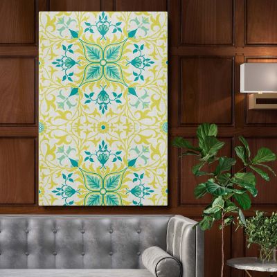 Vine - Yellow, White and Green Floral Wall Art By William Morris 